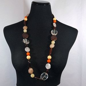 Long Statement Piece Beaded Necklace Large Costume Jewelry